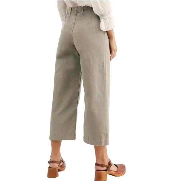Free People We The Free Patti High Rise Cropped Wide Leg Pants Beige Size 29 - Picture 4 of 10